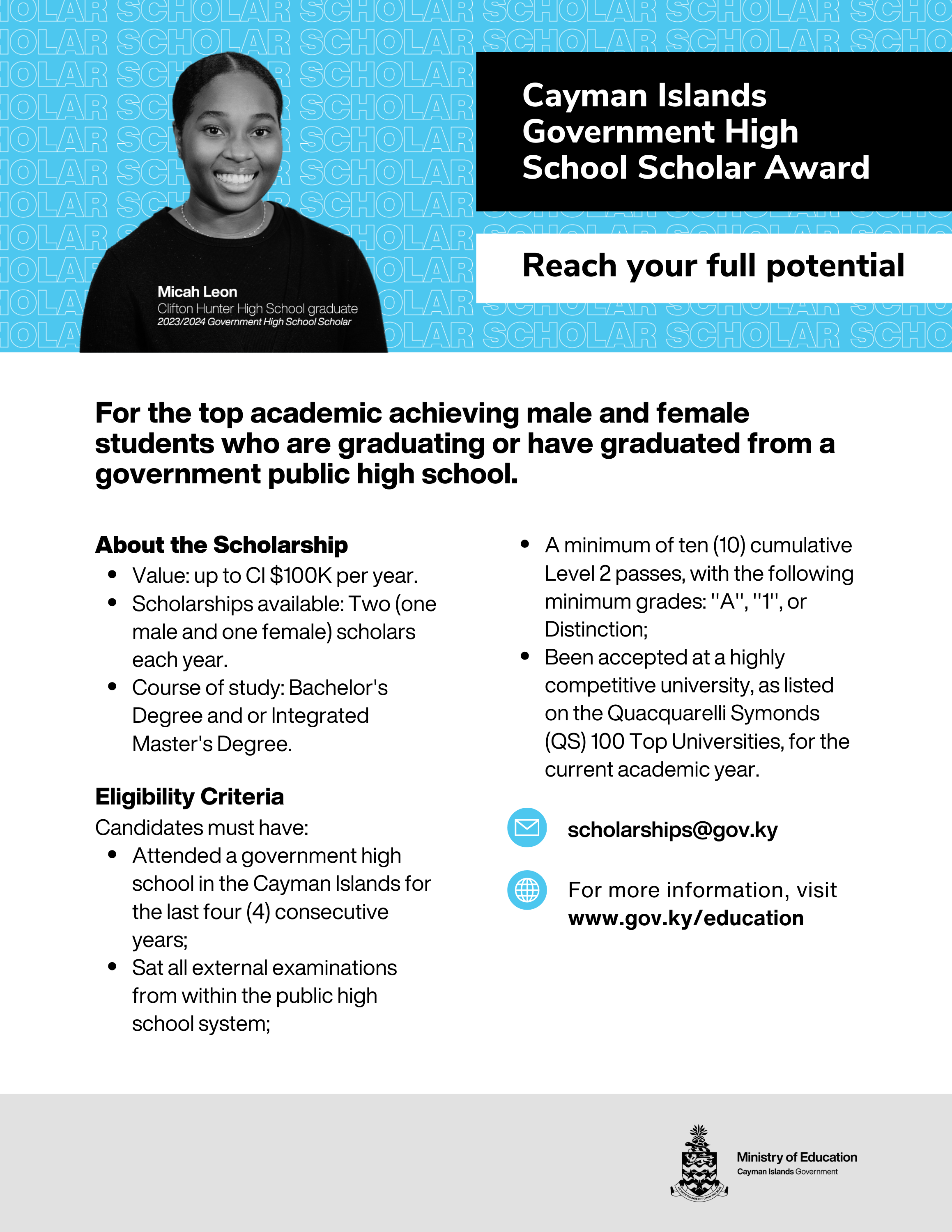 Government High School Scholar Award